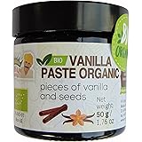 Pasta di vaniglia biologica/ BIO/ con pezzi di vaniglia e semi, vaso di vetro per una migliore qualità/ 50 g
