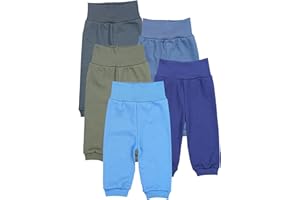 TupTam Pantalones Bebé 5 Unidades – Pantalón Algodón Suave para Bebé Niño y Niña, Certificación Oeko-Tex