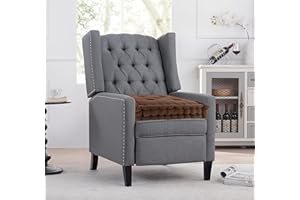 EXQUIZIT HOME Booster Cushion Seat Pad 100% Cotton Filling Cushion Thick Seat Pads Adults Chair Armchair Garden Brown 45cm x 45cm + 10cm Thickness Approximate