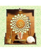 Heartily : Floral 2 Wall Mounted Wooden Home Pooja Temple Mandir ...