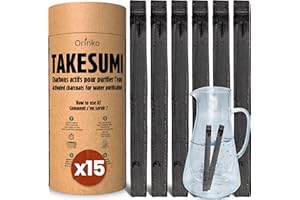 Orinko Organiczny Binchotan x15 | Aktywny Węgiel Binchotan Takesumi z Bambusa do Filtrowania Wody + E-book | Odstaw Butelkowaną Wodę z naszym Węglem Aktywnym [Gwarancja Zwrotu Pieniędzy]