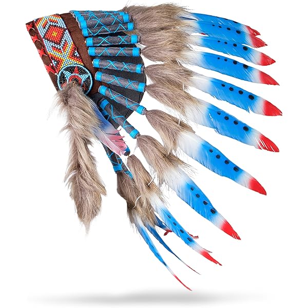 Luxe indianen hoofdband met veer