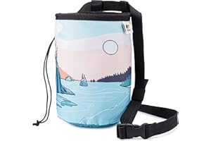 Oso Supply Co - Climbing Chalk Bag for Adults and Kids, Drawstring Closure, Adjustable Waist Belt, Indoor/Outdoor Training, Rock Climbing, Bouldering or Weightlifting