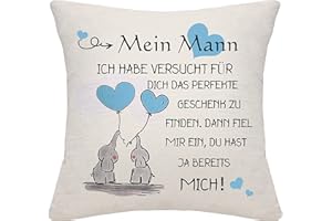 Bommex Husband Gift from Wife Cushion Cover for Birthday Gift Valentine's Day Anniversary