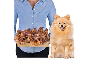 LOVELY DOG Oreilles de porc (S 20 pièces) | Friandises pour chiens | Oreilles de porc pour chiens | Friandises pour chiens | Os pour chien | Article à mâcher | Os pour chien | Os pour chien de grande taille