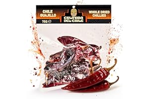 CULTURA DEL CHILE Guajillo Whole Dried Chillies 75g - All Natural, Mild to Medium Heat with Bold, Smoky Flavour for Authentic Mexican Taste. Great for Birria Tacos, Mole, Tamales and Salsa.