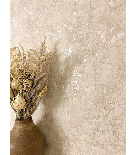 Carta Da Parati Beige Effetto Cemento - Tessuto Non Tessuto, Moderno, Stile Industriale, 10.05x0.53 M - Foto 4
