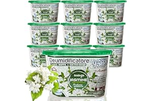 TECH IT EVOLUTION Deumidificatore Armadio Profumato Antimuffa e Assorbi Umidità 10x500ml, Ideale per Bagno, Casa e Ambienti con Muffa Stop (Gelsomino)