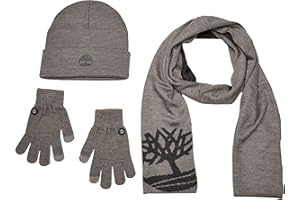 Timberland Double Layer Scarf, Cuffed Beanie & Magic Glove Gift Set set accessori invernali Uomo