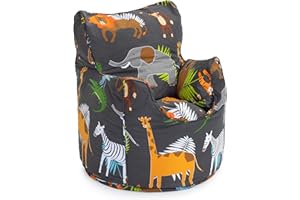 Ready Steady Bed Poltrona per bambini, pouf, comoda mobilia per bambini, morbida e sicura per bambini, per sala giochi, sedia ergonomica (Africa)
