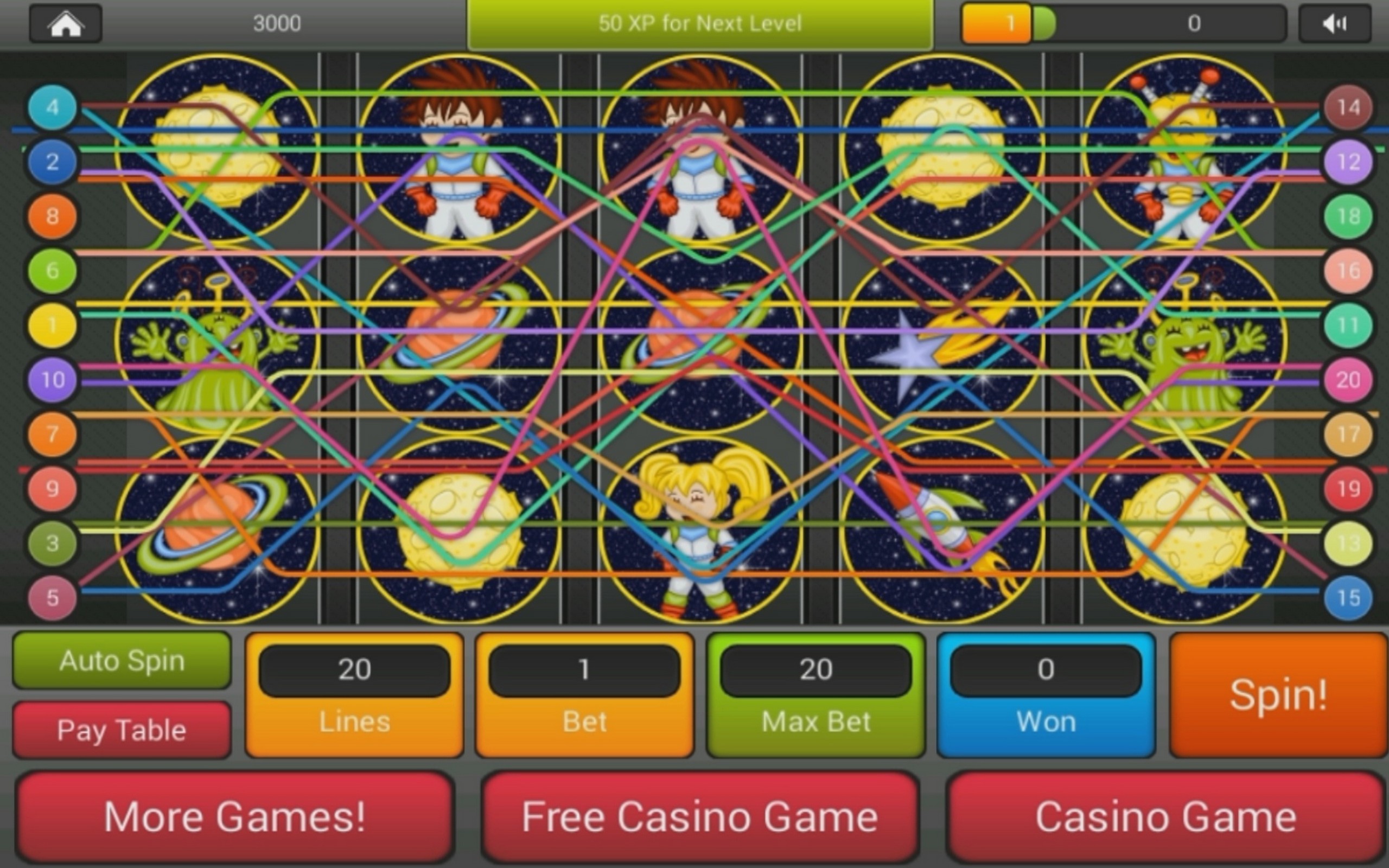Galaxy space slots games