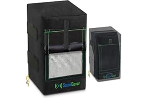 SOUNDCOVER 2 robuste wasserdichte UV-Schutz-Lautsprecherabdeckungen für Outdoor-Lautsprecher mit Schallklappe – Yamaha NS-AW294, Definitive Technologie AW 5500, Polk Atrium 6, NS-AW350 & Bose 251 (schwarz)