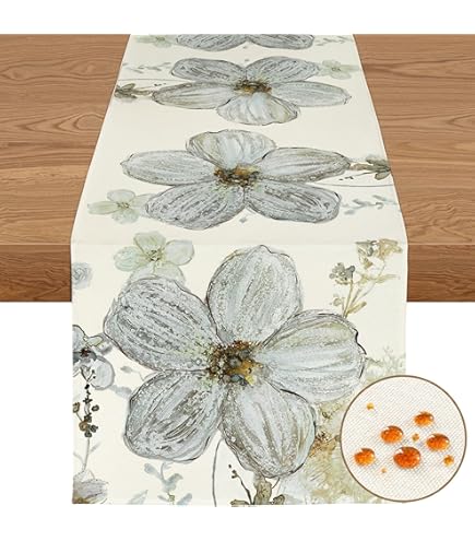 Artoid Mode Plant bloemen lente tafelloper, zomer seizoensgebonden keuken tafel decoratie indoor