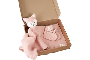 ‎LIVELLA Livella Kuscheltuch „Fuchs“ mit Söckchen - Reine Bio-Baumwolle – Premium Schmusetuch, Kuscheldecke, Schmusedecke, Strickdecke - Samtweich & atmungsaktiv