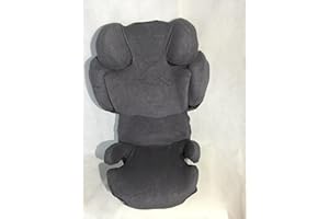 EKO Sommerbezug Schonbezug für Cybex SOLUTION Z-Fix und T i-Fix Frottee 100% Baumwolle dunkelgrau