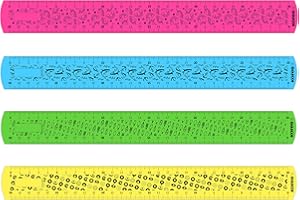 Kores - Regla flexible Elastik de 30 cm con borde entintado - Reglas de colores, suministros escolares, suministros de papelería, artículos esenciales universitarios - Paquete de 1 colores surtidos