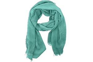 JOPHY & CO. Bufanda elegante y ligera fabricada en Italia, suave de tela rectangular de fibra de eucalipto de color liso o estampado de colores