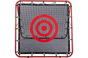 GENERIC Football Nets Football Rebounder Net 100x100cm – Double-Sided Adjustable Kickback Target Rebound Net for Training – Foldable Portable Rebounder Football Equipment for Kids & Adults