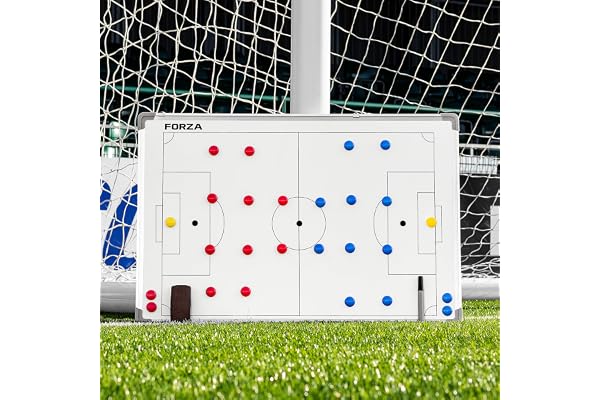 FORZA Tableaux Tactiques de Football | Tableau Blanc pour Entraînements (Feutres Effaçables à Sec Inclus) | Plaquette pour Coachs | Double Face | Plusieurs Tailles