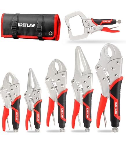 thumbnail image 2 of AB Tools AT074 10" Curved Jaw Locking Pliers – Adjustable Vice Grip, 6-Riveted Design, 250mm 2 of 5