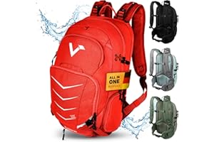 ‎VALKENTAL Valkental - Innovativer Rucksack mit perfekter Aufteilung (22L) Erweiterbares Volumen (Kein Schwitzen) Wanderrucksack, Trekkingrucksack, Fahrradrucksack & Outdoor Rucksack - Wasserfest & Reflektierend