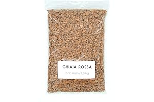 Landare Ghiaia Rosso 1,8Kg - Ghiaia per Acquario - Sassolini Decorativi per Vasi - Sassi Decorativi per Vasi - Ghiaia per Vasi - Sassolini per Acquario - Ghiaia per Giardino (6-10 mm)