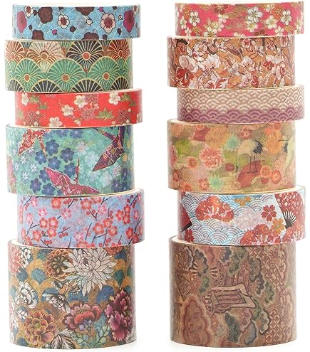 LGEGE 10 Rolls Eternal Gallery Washi Tape Set, 10/15/30 Mm Wide, Starry Night, Sunflower Painting, Japanese Masking Tape Decor For Scrapbooking, Bullet Journal, Gift Wrapping, DIY Craft (2 M