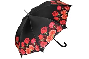 VON LILIENFELD Paraguas Ramo de rosas Flor Largo Clásico Automático Grande Ramo de rosas