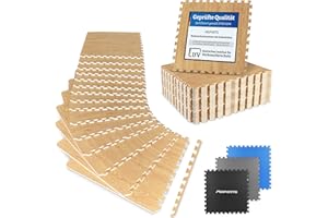 ‎MSPORTS MSPORTS Puzzle-Matten Set Premium – 8-teiliges Bodenschutz- & Fitnessboden-Set (3,2 m²) – rutschfeste Gymnastik-, Yoga- & Fitnessmatten für Home-Gym, Hanteltraining, Yoga & Workout