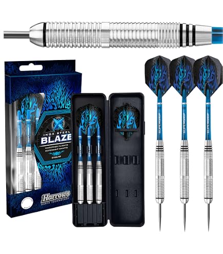 Yirinatek Set De Fléchettes Pointe Acier – 3 Fléchettes Professionnelles Avec Boîtier De Rangement, Canons Lestés Et Pointes Durables