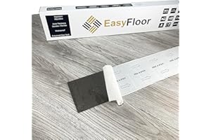 EasyFloor© Self Adhesive Floor Tile Vinyl Flooring Washed Grey Wood Effect Peel and Stick Tile 15X90cm 35pcs Wooden Flooring for Kitchen Living Room and Bathroom Floor Planks