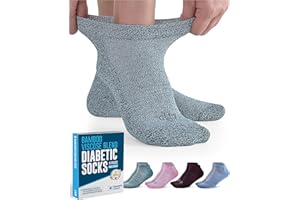 Doctor's Select Bamboo Diabetic Socks Women & Men - 4 Pairs Ankle Bamboo Socks Womens | Diabetic Socks for Women Size 6-9