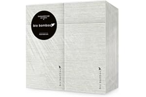 bio bamboo® - Confezione 50 tovaglioli monouso Portaposate 40x40 GRIGIO CHIARO in fibra di bambù, biodegradabili e compostabili