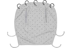 Dooky Universal Cover Crowns Protection solaire, protection contre les intempéries pour le siège auto et la poussette (protection UV SPF 40+, testé TÜV, ajustement universel), Gris