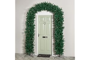 8ft (2.50m) Samuel Alexander Single Door Plain Green Christmas Tree Arch with 2000 Tips