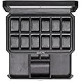 Watch Box with Valet Drawer for Men - 12 Slot Luxury Watch Case Display Organizer, Microsuede Liner, Locking Mens Jewelry Watches Holder, Men's Storage Boxes Holder Large Glass Top (Black / Grey)