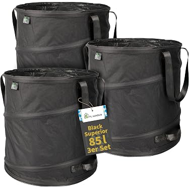 Diamond Shine Faltbarer Gartensack 120 Liter – Mit Laubschaufel & Handschuhen, Wasserdicht, 600D Oxford