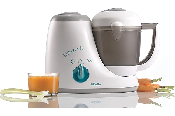 BÉABA, Babycook Original, Robot Bébé 4 en 1 Mixeur-Cuiseur, Cuisson Vapeur, Décongélation, Panier cuisson, Cuisson des aliments ultra saine, Livre recette, 800ml