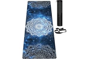 LaiEr Yogamatte, rutschfeste, umweltfreundliche Trainingsmatte mit Tragegurt, dicke Übungs- und Trainingsmatte für Yoga, Pilates und Fitness (183 cm x 61 cm x 6 mm)