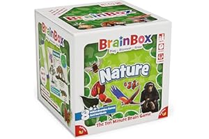 Brainbox Nature (Refresh 2022) Card Game Ages 8+ 1+ Gracze 10 minut grający czas, GREG124403, wielokolorowy