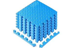 Yes4All 30x30 cm Up to 36 Sq.ft Set 6/12/30 EVA Foam Floor Tiles, Interlocking Floor Mat, Gym, Garage, Swimming Pool, Outdoor, Hot Tub, Tent, Camping, Playpen, Dog