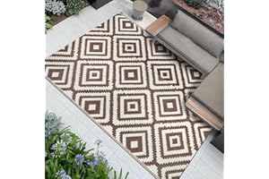 Famibay Outdoor Teppich Wetterfest Teppich Balkon Outdoorteppich Kunststoff Gartenteppich Faltbar Außen Bodenmatte für Terrasse Garten Balkon Camping