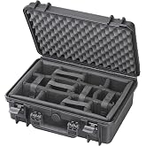 Max Cases MAX430CAM.079 Black - Airtight Case with Padded Dividers - Internal Dimensions 426 x 290 x 159 mm