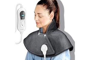 sinnlein Termoforo Elettrico per Cervicale e Spalle | Cuscinetto Riscaldante con 3 Impostazioni di Temperatura e Spegnimento Automatico | Cuscino Riscaldante con Spegnimento Automatico e 100W