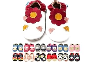 MiniFeet Soft Leather Baby Shoes - Buy 4 Pairs & GET 1 of Them for Free ! - Toddler Shoes - Baby Girl Shoes - Baby Boy Shoes - 0-6 Months to 4-5 Years
