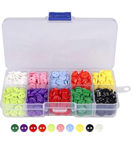 10 Bottoni In Resina A Righe Arcobaleno Da 13 Mm Con - Foto 11