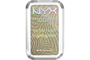 ‎NYX PROFESSIONAL MAKEUP NYX Professional Makeup Highlighter für das Gesicht, Butterweiche Textur, Mit pflegender Sheabutter, Mangobutter und Mandelbutter, Vegan, Buttermelt Highlighter, Farbe: Butta In Black