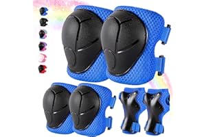 JIFAR Knieschoner Kinder 3-14 Jahre,6-TLG.mit Ellbogen- und Handgelenkschutz passend für Jungen und Mädchen,Kinder Knieschoner Set für Inliner Skates Scooter Fahrrad Rollschuhe