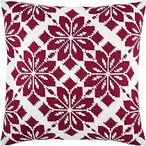 Royal Rosette Nadelspitzen-Set – Für Kissenbezug 40,6 X 40,6 Cm, Mit Bedruckter Leinwand