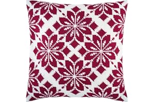 Brvsk Nordic Star Kit de broderie Coussin décoratif 40,6 x 40,6 cm Toile de tapisserie imprimée Qualité européenne